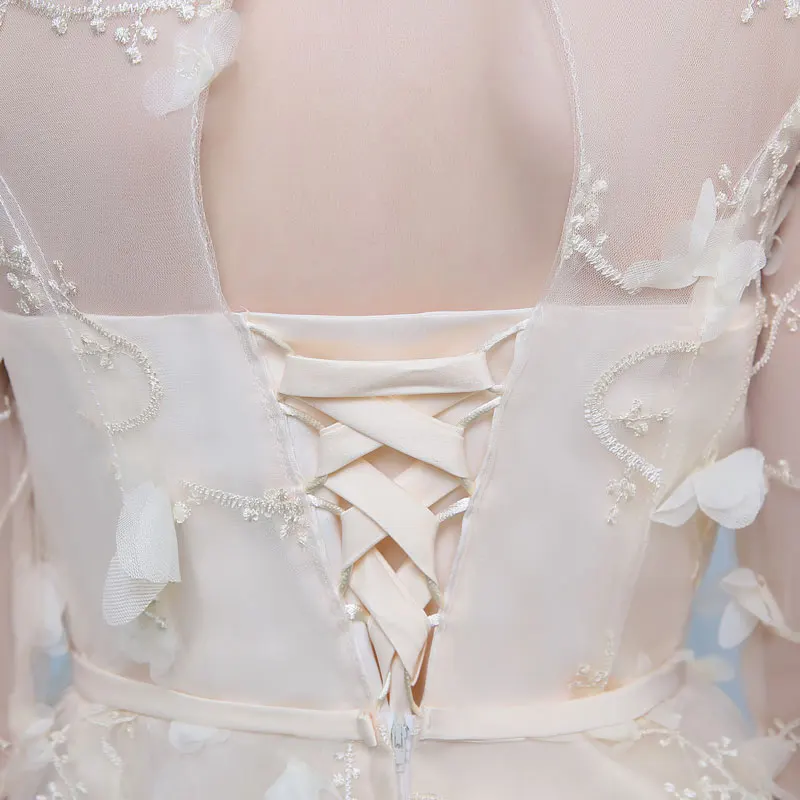 Женское вечернее платье с круглым вырезом FADISTEE элегантное короткое Кружевное