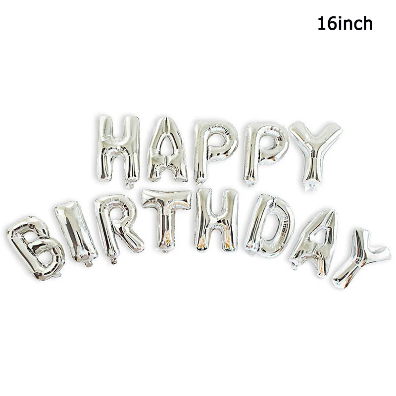Letter balloon 10 16 дюймов буквы фольгированные шары «С Днем Рождения» Happy День рождения украшения Детские воздушные шарики с алфавитом Baby Shower поставки - Цвет: Letter balloon 10