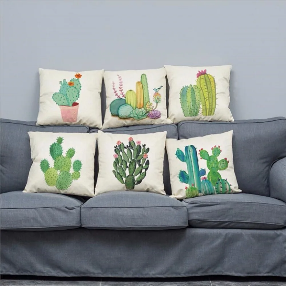 Декоративный Чехол Подушка квадратный чехол из хлопка и льна 45x45 см 1 шт.|cushion