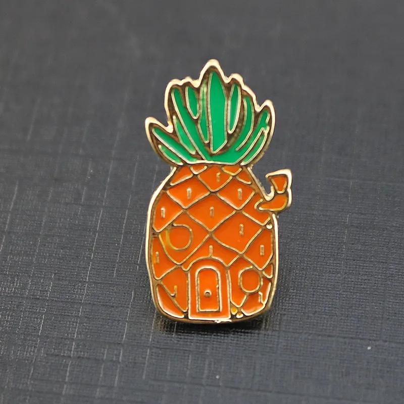 Waves Round Brooches Plant Flowers Enamel Pin for Boys Girls Lapel Pin Hat/bag Pins Denim Jacket Shirt Women Brooch Badge Q270