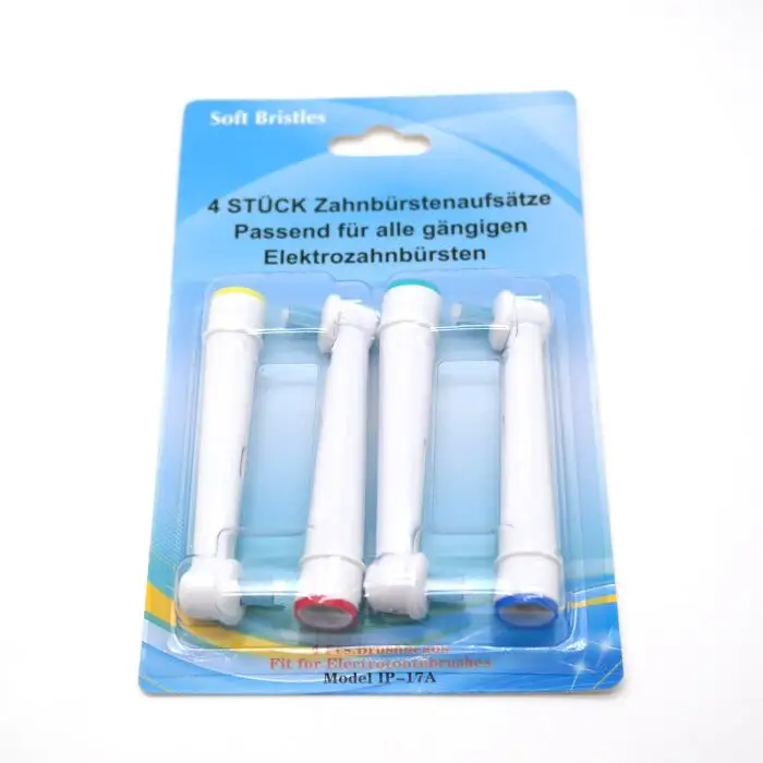 Насадки для электрической зубной щетки EB-18A с мягкой щетиной 3D White Pro Bright 4 шт.(1 упаковка