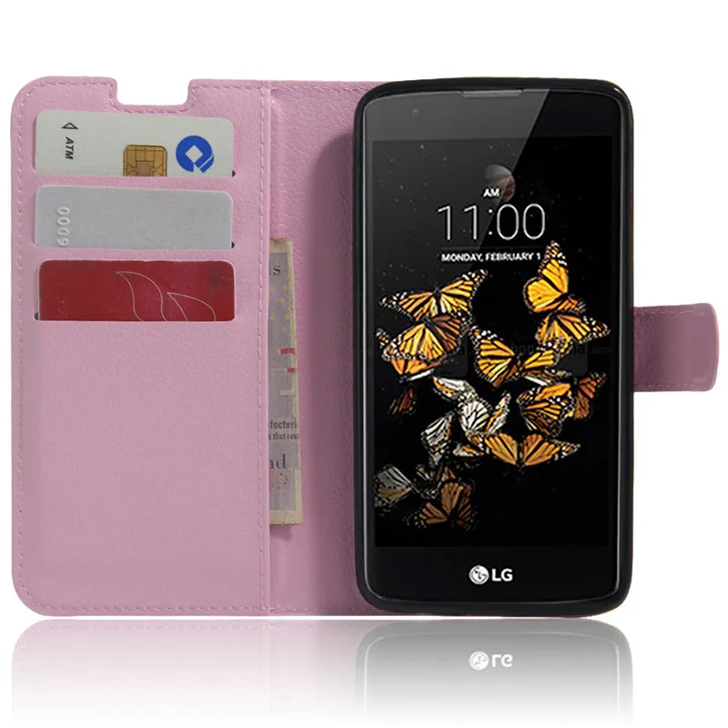 Кожаный чехол книжка для LG K8 бумажник Lte K350 K350E K350N 5 0 дюйма мобильный телефон
