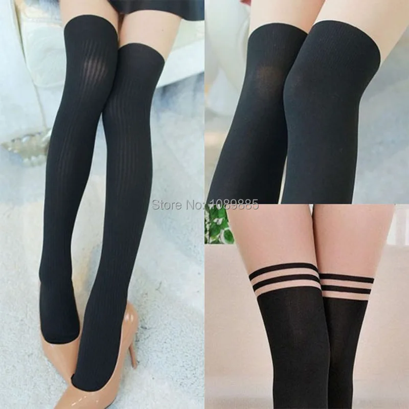 New harajuku women sexy tights socks personality bow heart suture knee boots nylon free shipping