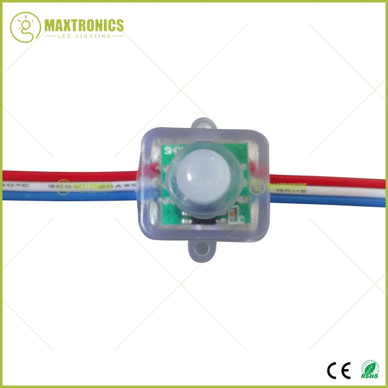 50 шт. 12 мм WS2811 2811 цифровой рассеянный RGB светодиодный пиксельный квадратный IP68