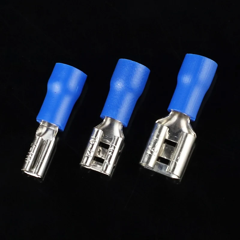 1000 шт. синий FDD2-250 6 3 мм 16-14 AWG обжимных клемм соединитель изолированный Женский