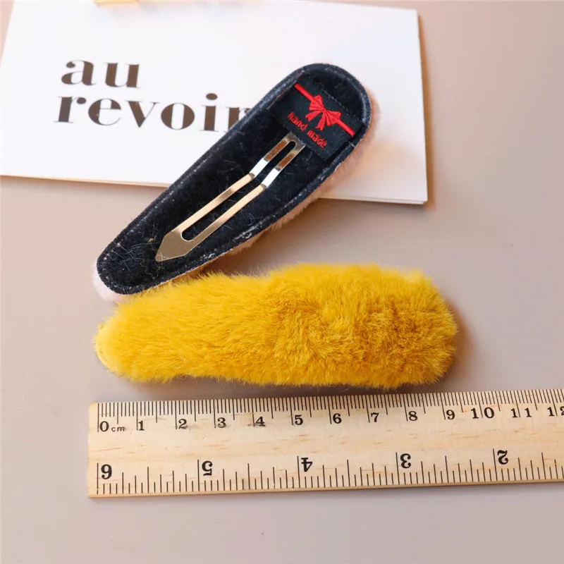 2 шт./компл. женские плюшевые милые карамельный цвет краски заколки для волос