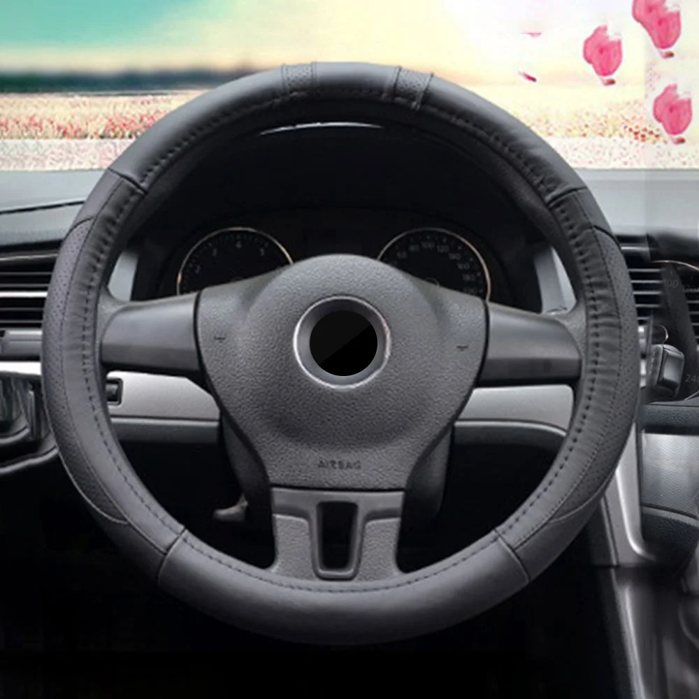 FLY5D 39cm 6 Clolor Skidproof Durable Car Steering Wheel Cover Ice Silk Leather Auto Covers Fit Most Cars Breathability | Автомобили и