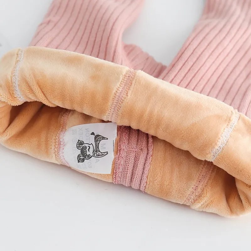 Новинка Осень зима 2018 модные детские теплые брюки для малышей эластичные