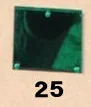 25mm square Пришивные акриловые зеленые зеркальные плоские сзади Кристалл страз Диамант зеркальные бусины с отверстием для DIY свадьбы Алмазная вышивка - Цвет: 25mm square