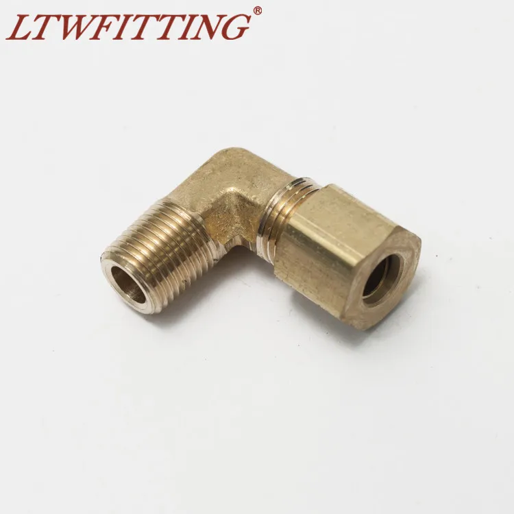 

LTWFITTING 1/4" OD x 1/8" Male NPT 90 Deg Compression Elbow,BRASS COMPRESSION FITTING