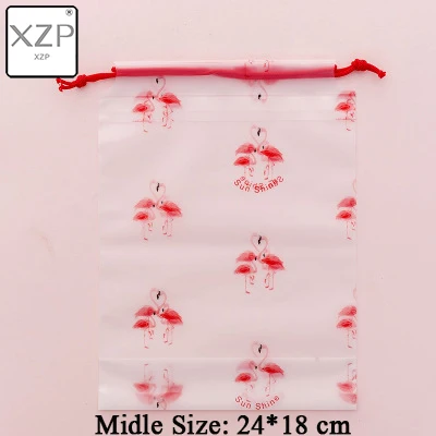 Midle Size XZP, прозрачная косметичка, фламинго, дорожный кейс для косметики, женский косметический Органайзер для ванной, сумка для хранения, косметичка, косметичка - Цвет: Midle Size