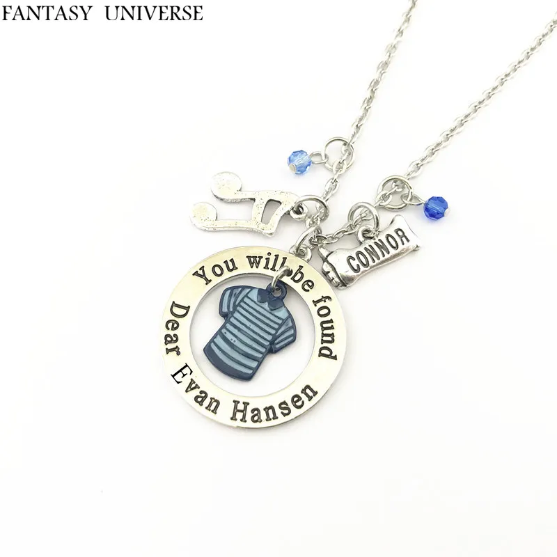 

FANTASY UNIVERSE Dear Evan Hansen Charm Necklace Broadway Musical Metal High Quality Note Clothes Small Jewelry Woman/Boy Gift