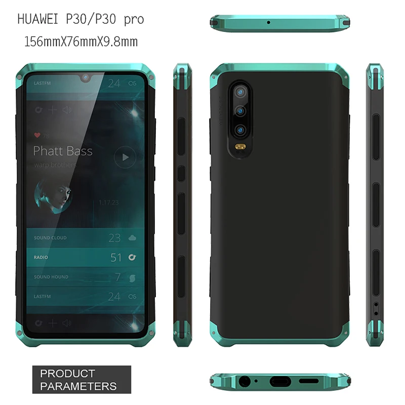 Чехол для Huawei P30 Pro iPhone 11 Max Роскошный Матовый Жесткий поликарбонатный Гибридный
