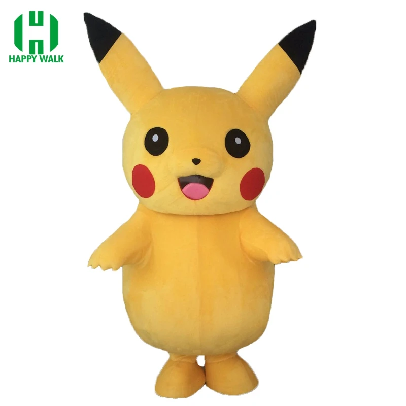 Профессиональный карнавальный костюм Pikachu талисман Пикачу размер для взрослых