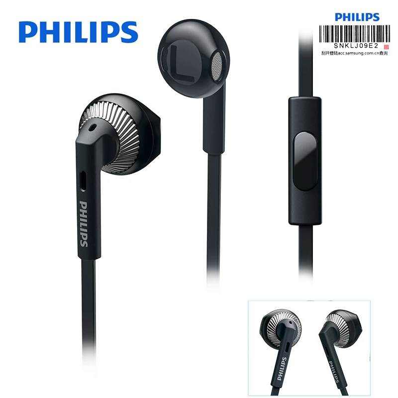 Проводная гарнитура Philips SHE3205 с микрофоном 3 5 мм разъем Поддержка компьютера Ipad MP4