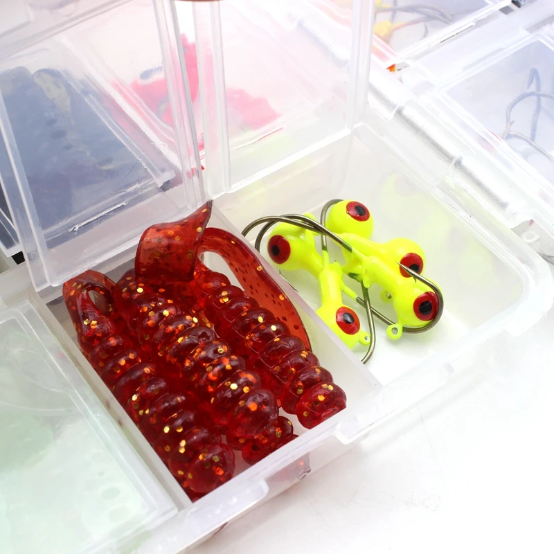 

NEW 80pcs 6cm 8cm soft bait and 20pcs Hook sea fishing tackle wobbler jigging fishing lure silicone bait soft worm shrimp Set