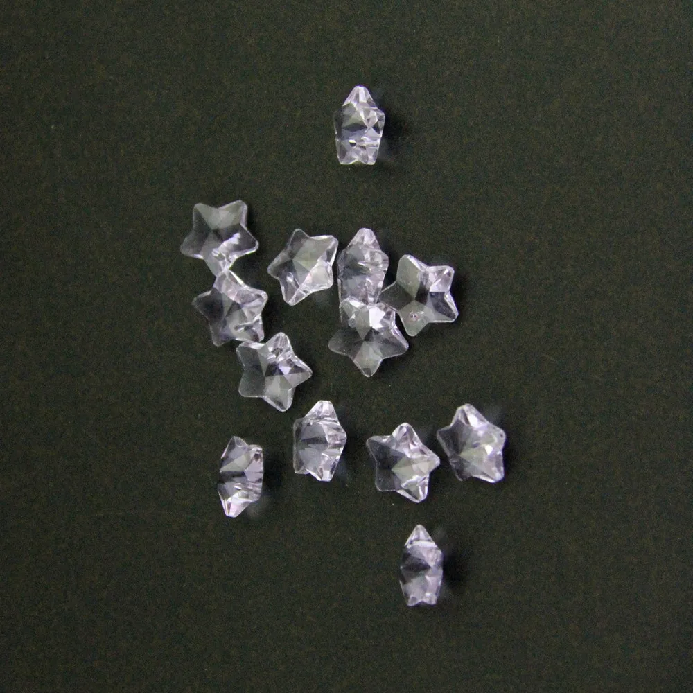 2000 шт./лот 14 мм сиреневые Кристальные Звездные бусины в одном отверстии