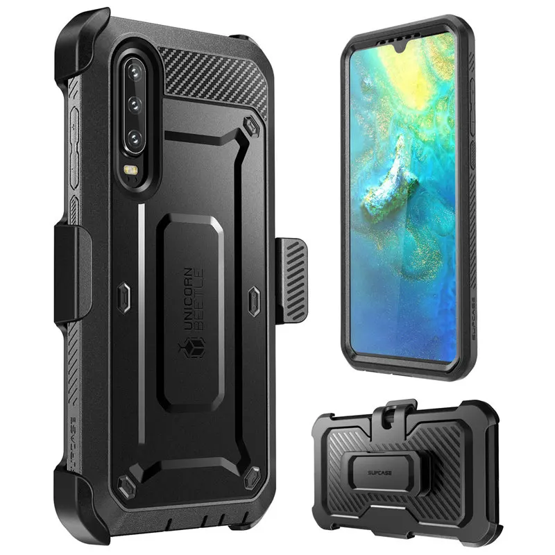 SUP чехол для huawei P30 чехол 6,1 дюймов() UB Pro сверхмощный корпус прочный Чехол со встроенной защитной пленкой и Кобурой