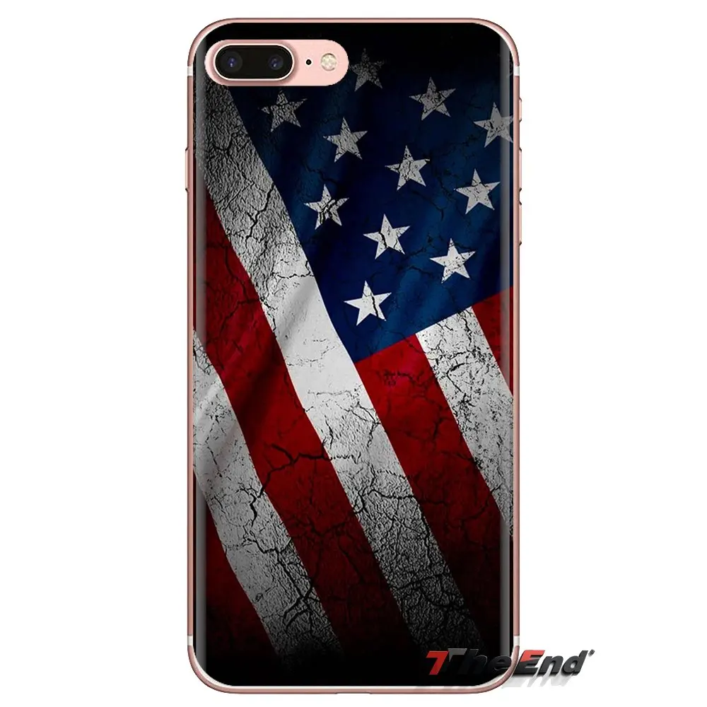 Прозрачный мягкий чехол для Xiaomi Redmi 4A S2 Note 3 3S 4 4X5 Plus 6 7 6A Pro Pocophone F1 USA America Flag |