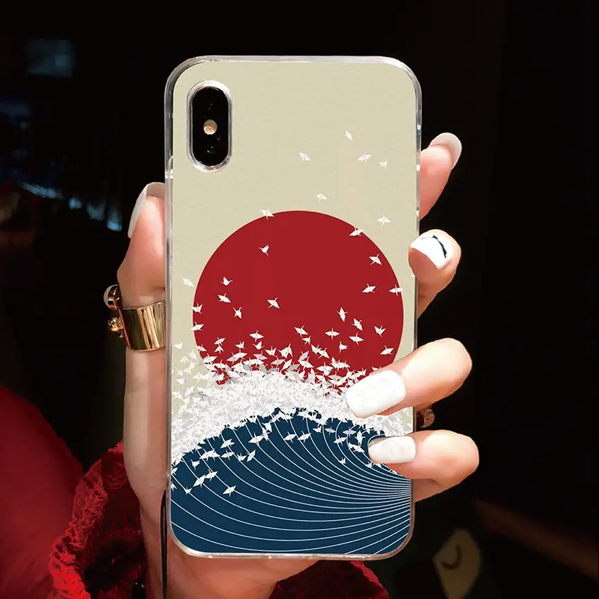 Yazhyuje чехол для One Plus 6 6T чехлы для айфонов 5 5T X 3 3 т, наборами по 2 один чехол-накладка с рисунком волна Искусство Японский силиконовый чехол-накладка из мягкого ТПУ сотовый Чехол для телефона - Цвет: 19