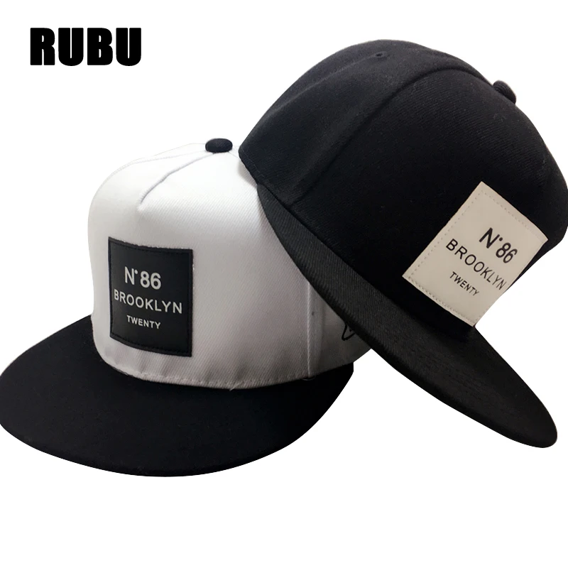 Для мужчин wo S Snapback Brooklyn буквы Твердые патч Бейсбол Кепки хип-хоп кожа Защита от