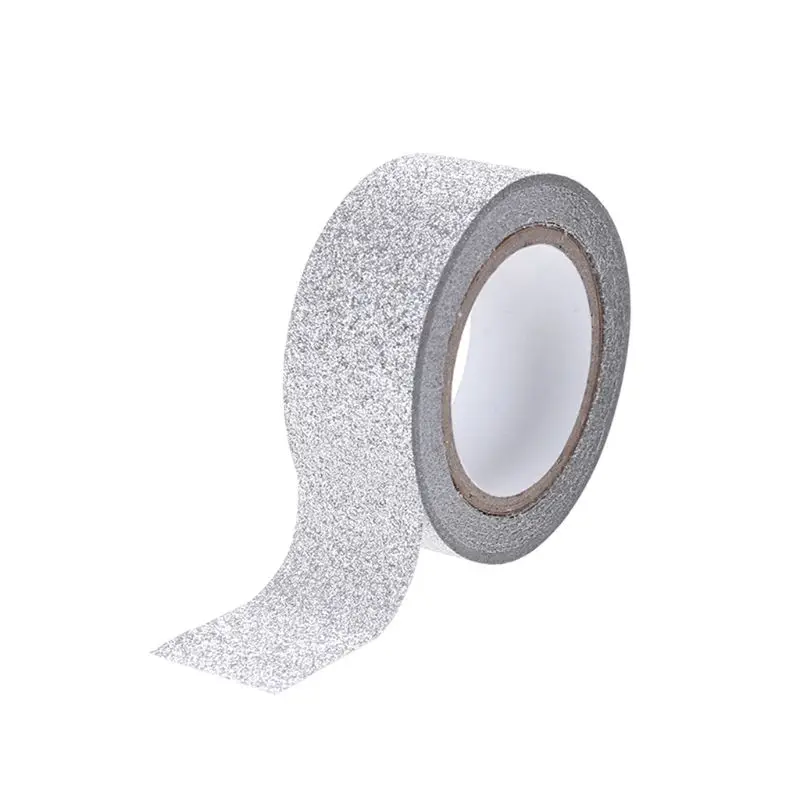 Декоративная лента художественная гимнастика украшение голографическая RG призматическая Блестящая лента обручи - Цвет: Светло-серый