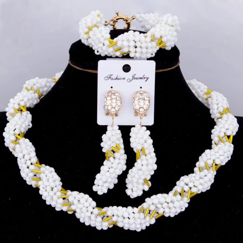 Dudo jewelry Fine Jewelry Sets For Women Crystal White Gold Classic African Necklace Dubai Set Free Shipping 2018 New | Украшения и