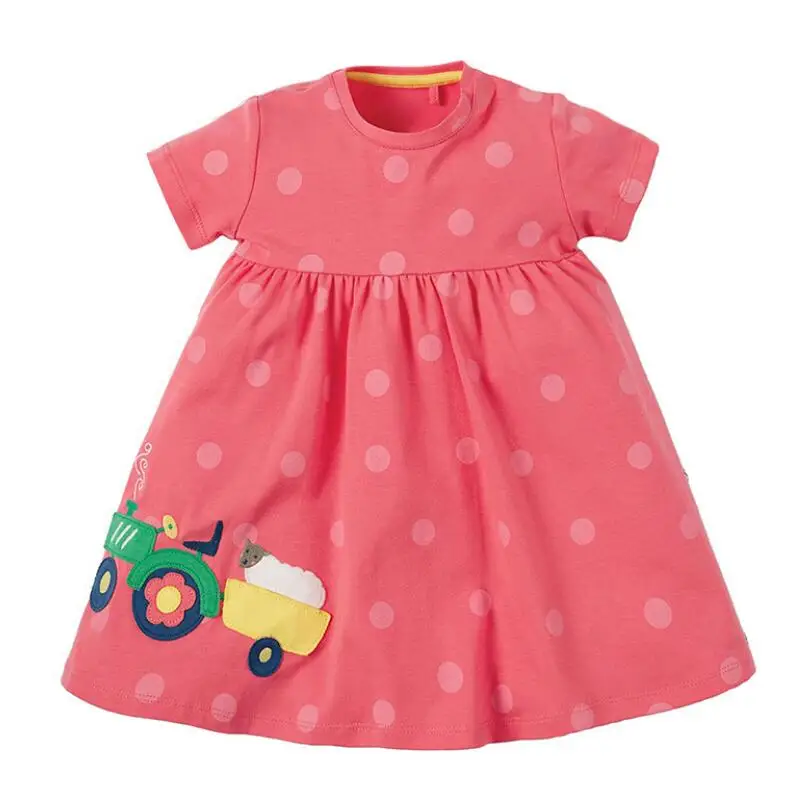 Little maven/Новинка года; летнее Брендовое платье для маленьких девочек; Детские хлопковые платья с короткими рукавами и цветочным принтом; S0430