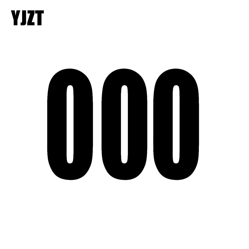 YJZT 13 7 см * 10 модные Веселые цифры 000 виниловые высококачественные автомобильные