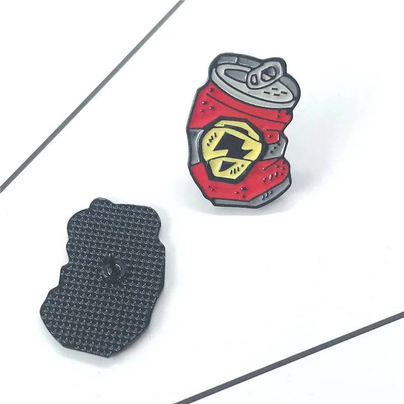 Новинка красные синие банки брошь раздавить Кокс Баночки Значки для детей милая