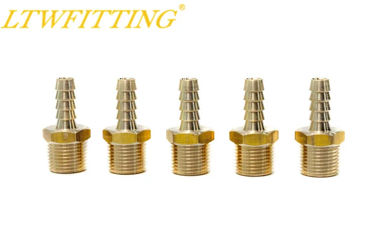 LTWFITTING латунь Соединительная муфта 5/16 &quotшланг Барб x 3/8&quot Мужской NPT Топливный Газ