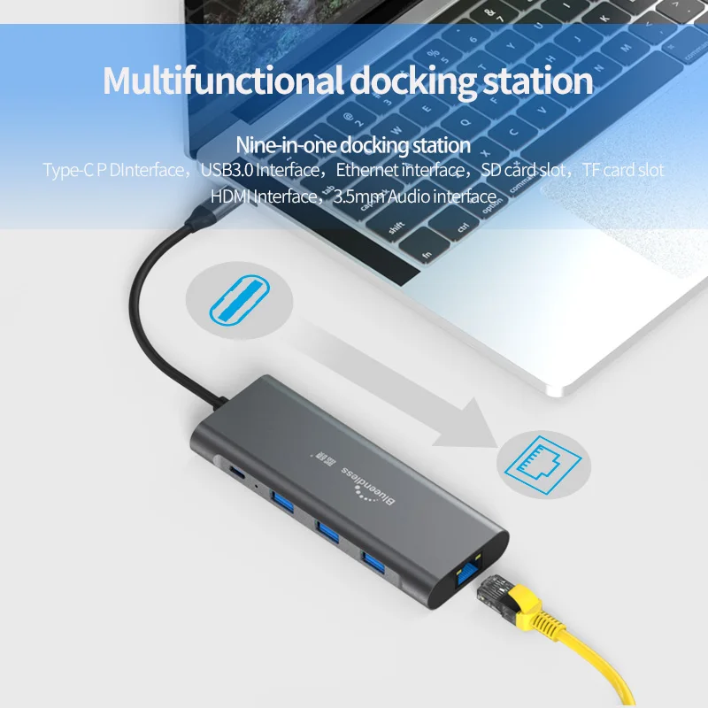 Blueendless USB C Type 3 1 сплиттер с портами HUB на Multi 0 адаптер HDMI для MacBook Pro аксессуары