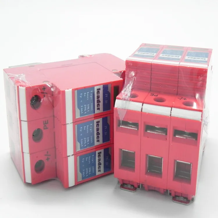 3 фазное устройство защиты от перенапряжения постоянного тока 1000 в SPD 20/40KA для