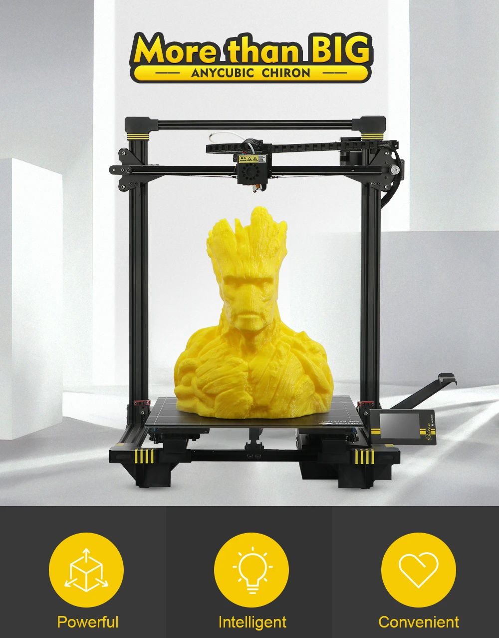 Anycubic 3d принтер anycubic Chiron 400*400*450 мм плюс большой размер печати 3d принтер печать DIY комплекты FDM TFT impresora 3d