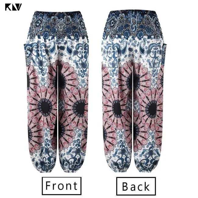 Dark Blue KLV, семейные Свободные мешковатые штаны для мамы и дочки, для мальчиков, Boho, для йоги, шаровары, длинные пляжные штаны - Цвет: Dark Blue