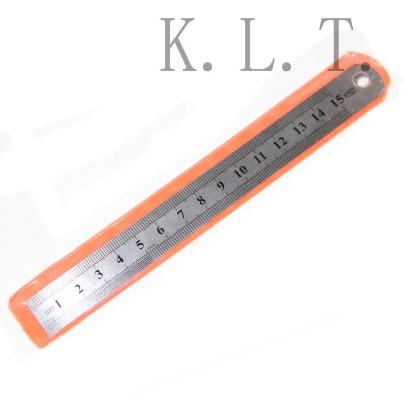 1 шт. точности двойными бортами уступчивость Сталь линейка 15 см из металла