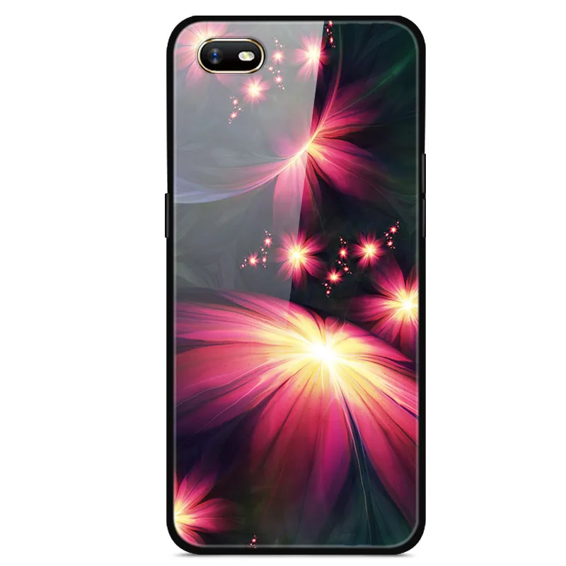 Для OPPO A1K чехол из закаленного стекла жесткий чехол для телефона для OPPO A1K чехол s Мягкий бампер для OPPOA1K A 1K CPH1923 чехол Роскошный - Цвет: 48