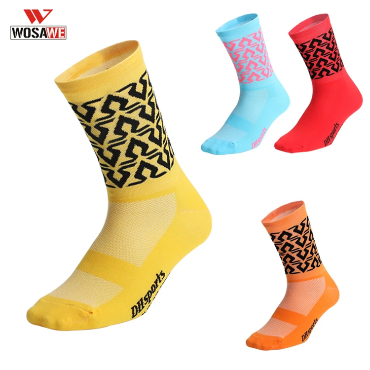 WOSAWE носки для велоспорта хлопковые ультратонкие спортивные с цветочным принтом