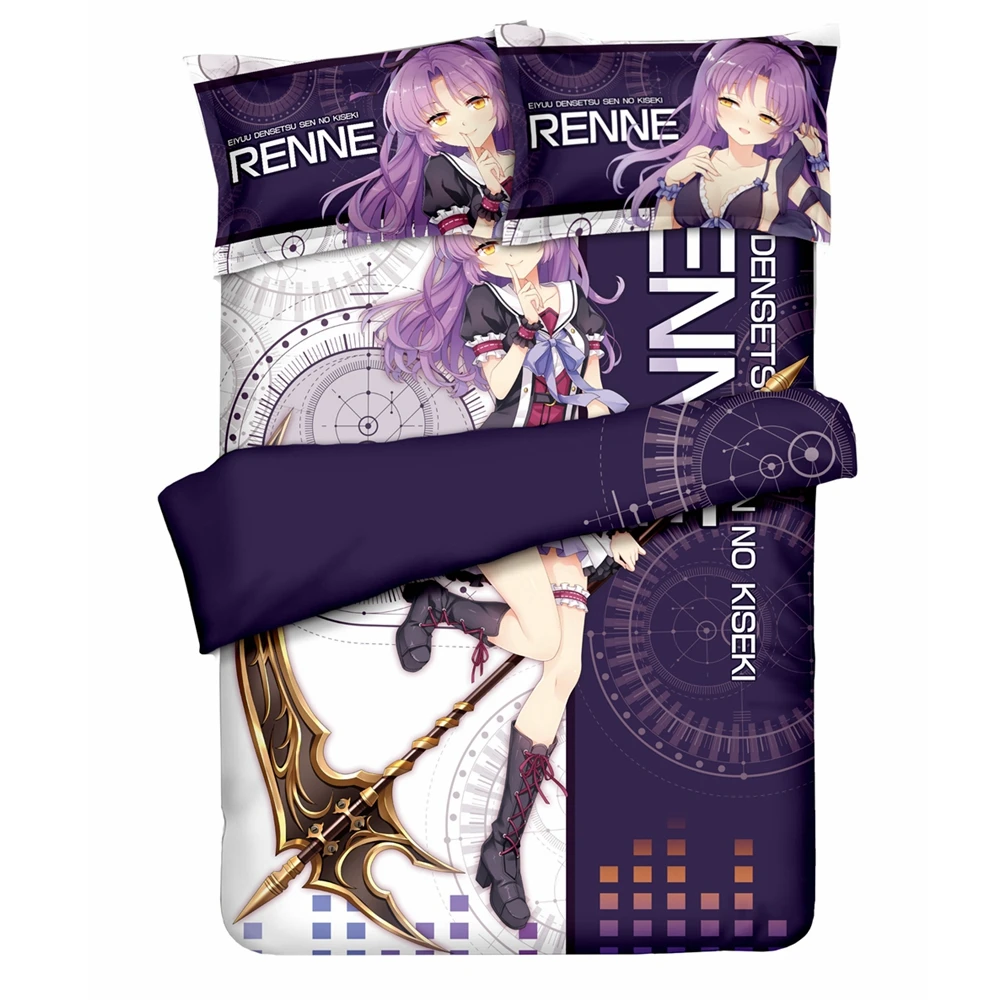 

Anime JK Eiyuu Densetsu Sen no Kiseki Altina Orion RENNE Girl Bed Flat Sheet Duvet Quilt Cover PillowCase Bedding Set 4pcs Otaku