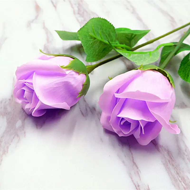 Light purple 5 шт.(4 см/один) Искусственный цветок розы голова мыло цветок Свадебный дом День Святого Валентина украшения DIY ручной работы цветок подарочная коробка - Цвет: Light purple