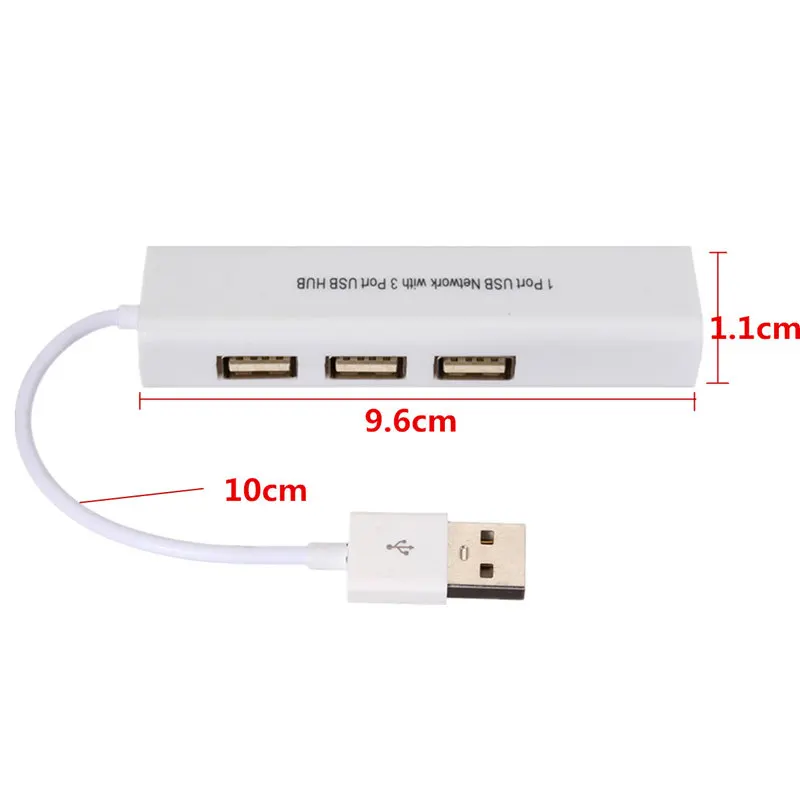Высокое качество USB к сети LAN адаптер Ethernet RJ45 с 3 портами USB 2,0 концентратор адаптер для Android планшетов Прямая поставка