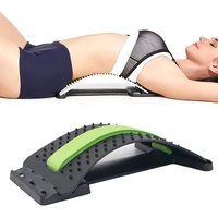 share ho multi level back stretching device waist relax mate lumbar support arc traction back massage spine pain relief