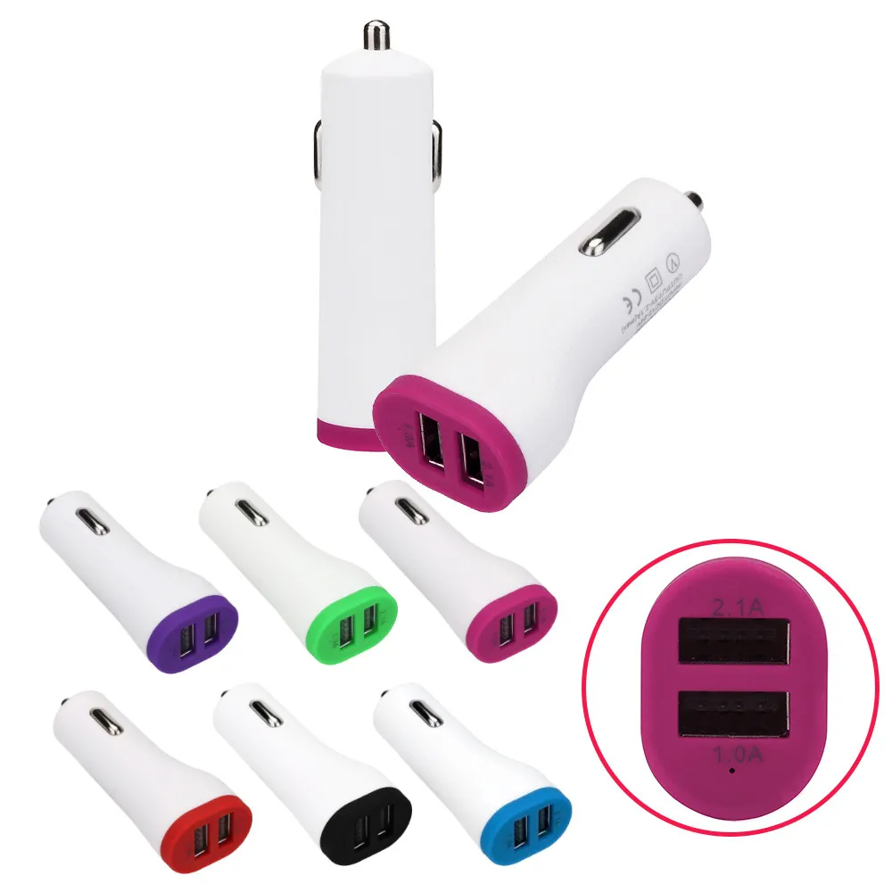 Автомобильное зарядное устройство с двумя портами автомобильное usb-портами 2 1 А