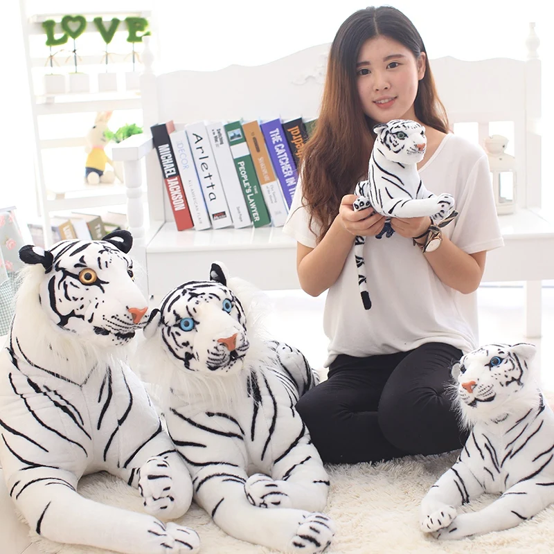

30/40/50cm Soft Stuffed Animals Plush Toys Pillow Animal white Tiger Home Decoration Toy Doll Cotton Toys For Children