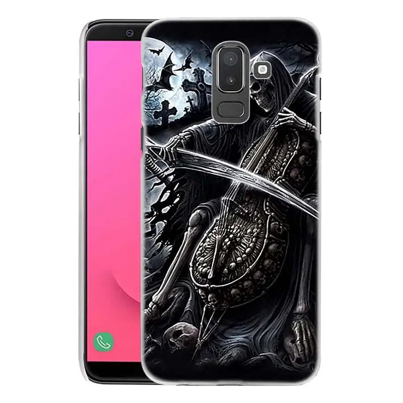 13 Жесткий чехол из поликарбоната для samsung Galaxy A6, A8 Plus, A7, J4, J6, J8 Plus,, Fundas, капа, чехол для телефона, чехол с черепом и черепом - Цвет: 13