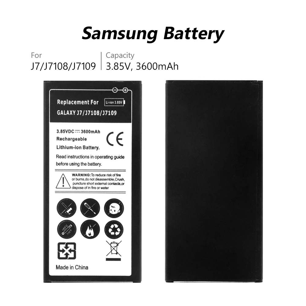 Аккумулятор для телефона 3 85 В 3600 мАч литиевая аккумуляторная батарея Samsung Galaxy J7