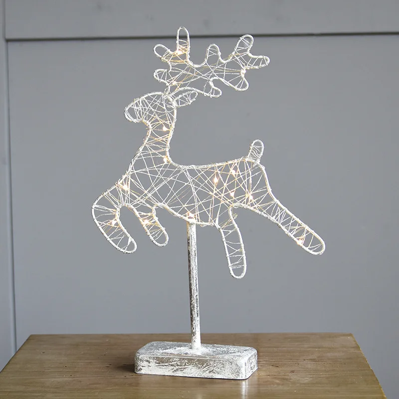 Silver elk Рождественские светящиеся изделия светящиеся обручи креативные олени звезда дерево украшение дома для нового года торговый центр спальня Navidad аксессуары - Цвет: Silver elk