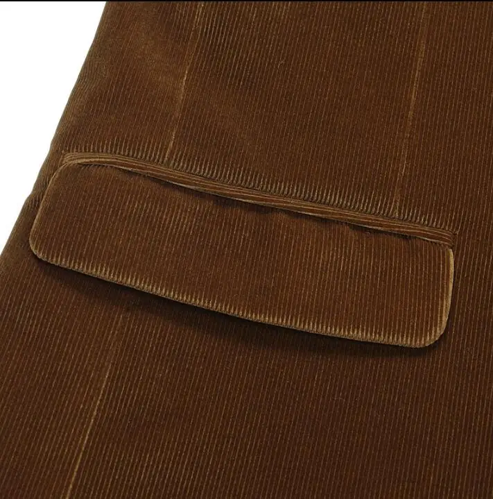 Мужской вельветовый костюм повседневный на весну и осень Тонкий Блейзер цвета