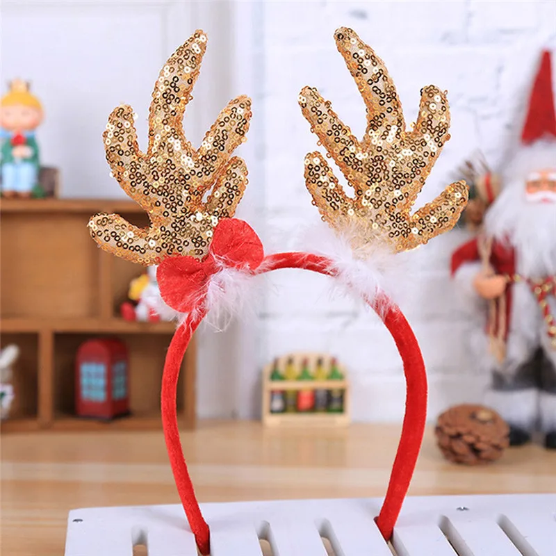 Новинка 2018 Рождественская повязка на голову с бантом нарядное платье шапка