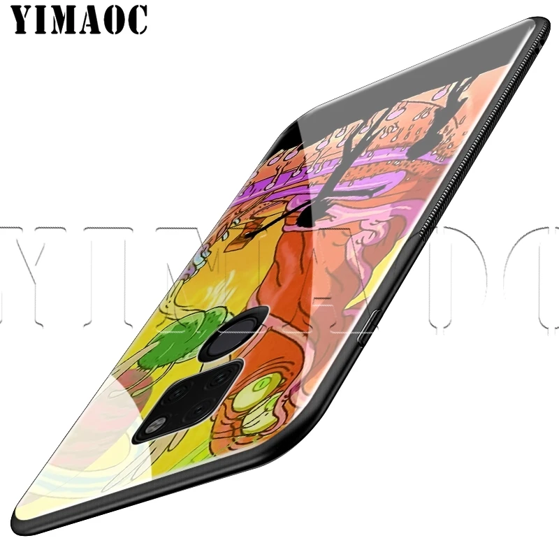 Стеклянный чехол YIMAOC Рик и Морти для huawei Honor mate 7A 8X9 P10 P20 P30 Y6 Y9 P smart lite Pro